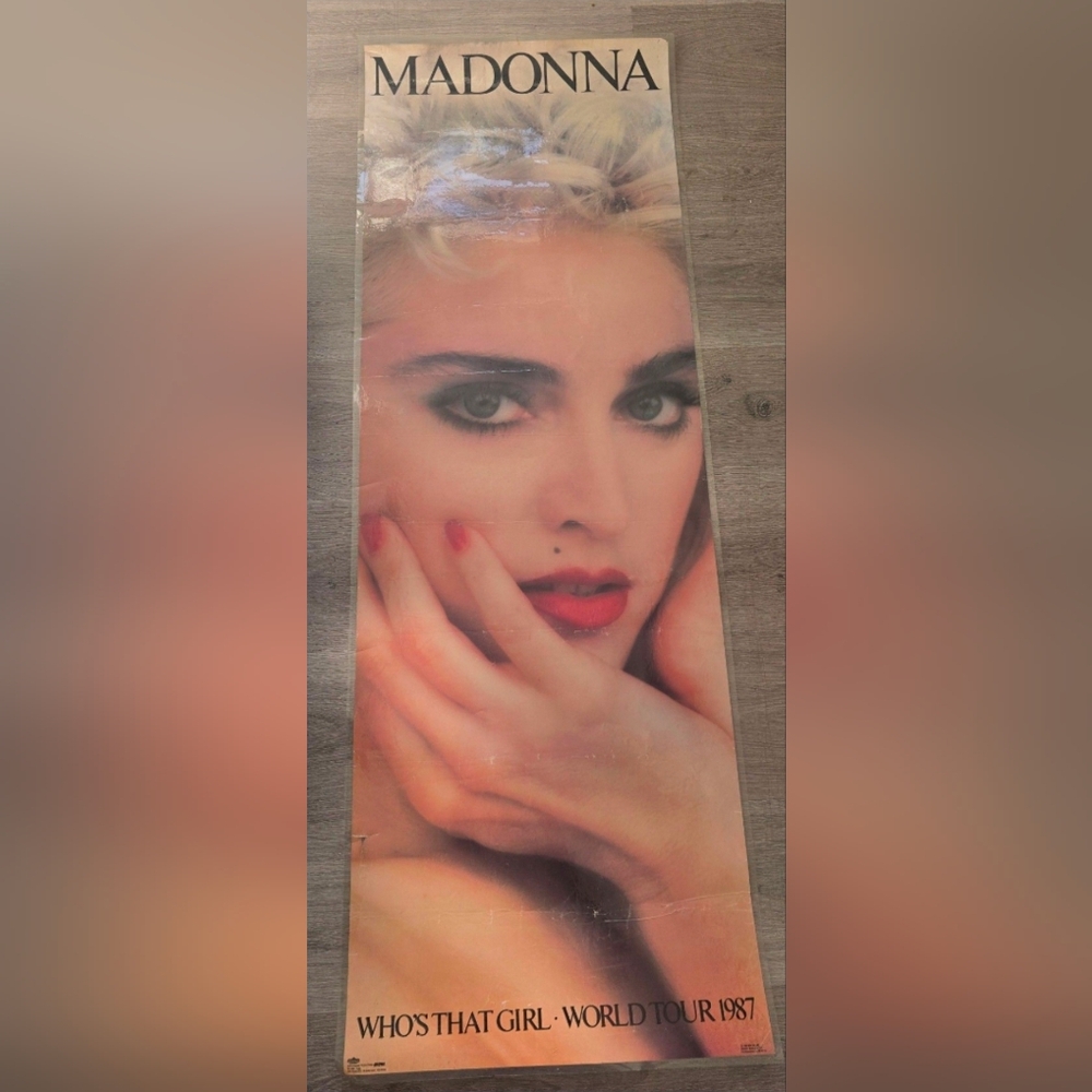 Madonna Who's That Girl World Tour 1987 PosterLAMINATED DOOR SIZE 60" X 24"